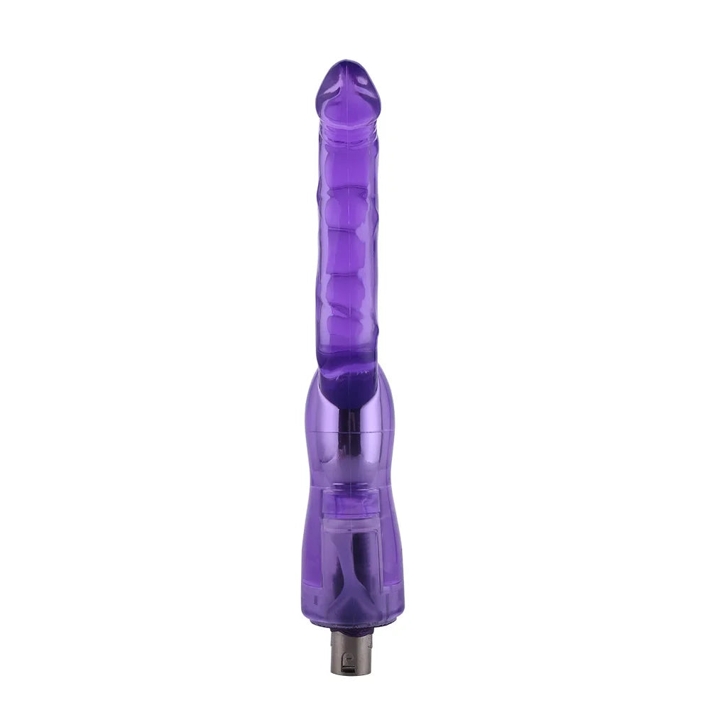 Dubbel geribbelde 3XLR dildo voor Auxfun Basic seksspeeltje 23 cm