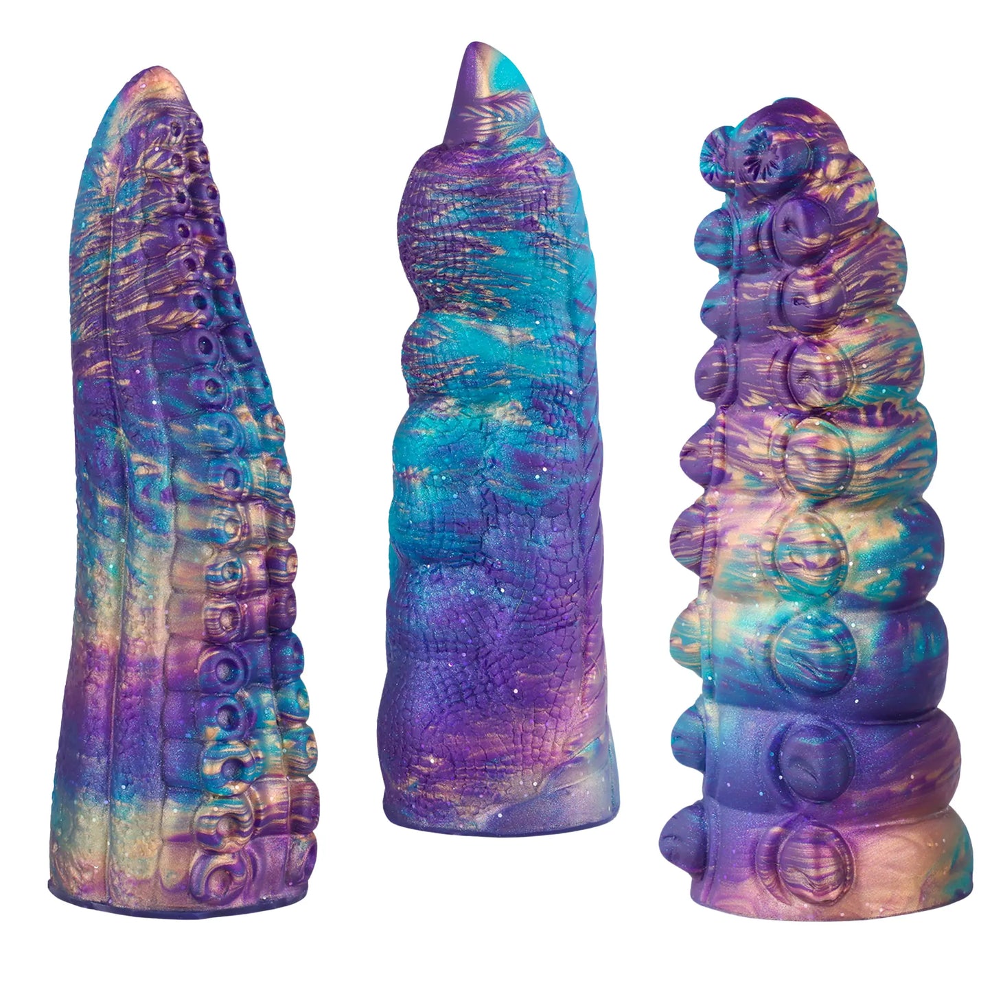 Galactic Fantasy Vingerhoes 3-Pack Set | 13 cm Lengte | Premium Siliconen | Unieke Texturen |