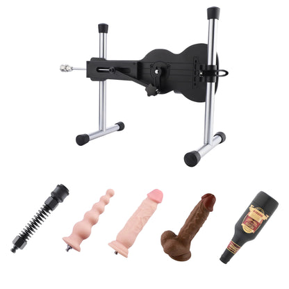 Sex Machine – 3 Dildos, Pocket Pussy & Spring Adapter, Wireless