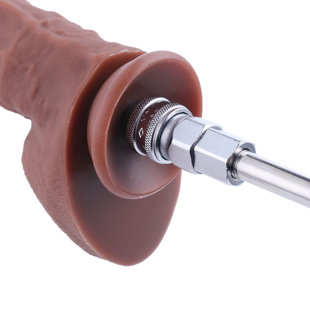 Dildo-opzetstuk Dikke 25 CM Lange Dildo met QAC Bruin