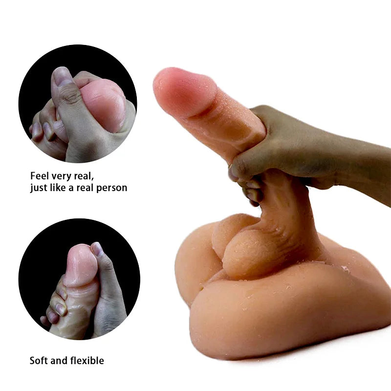 Taboo Toys Realistic Mega Dildo with Anus and Suction Cup - 18 cm for Ultimate Hands-Free.