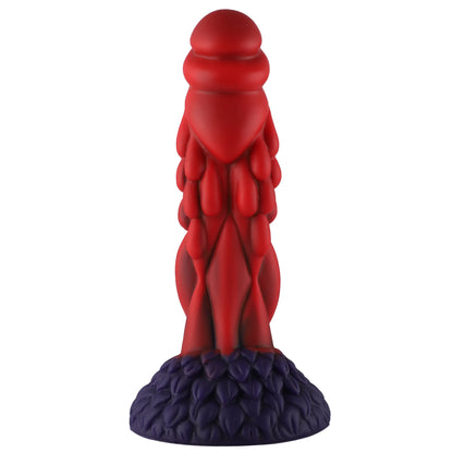 Wildolo Fantasy Zuignap Dildo Nesbu - 21 cm, Rood | Realistische Siliconen Vibrator Speeltje voor Intense.