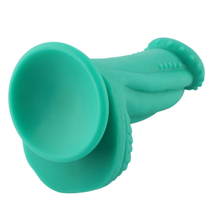 Fairy Fantasy siliconen zuignap dildo groen 20 cm - realistisch ontwerp, handsfree gebruik, premium.