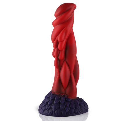 Wildolo Fantasy Zuignap Dildo Nesbu - 21 cm, Rood | Realistische Siliconen Vibrator Speeltje voor Intense.