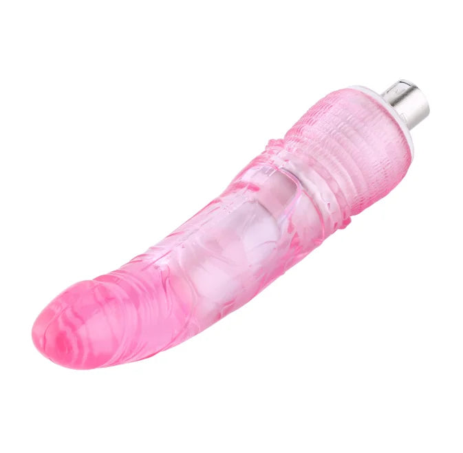Anale roze dildo met kromming 3XLR-connector voor Auxfun Basic seksspeeltje