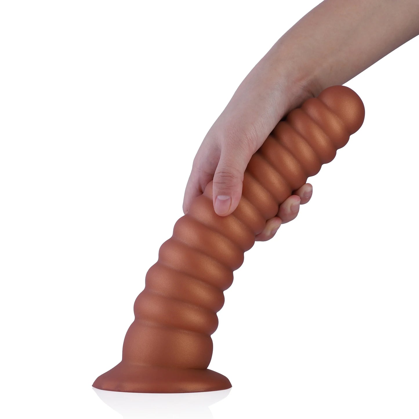 Experience Ultimate Stimulation with Anal Tower Ribbed Suction Cup Dildo - XXL Size (26 cm)