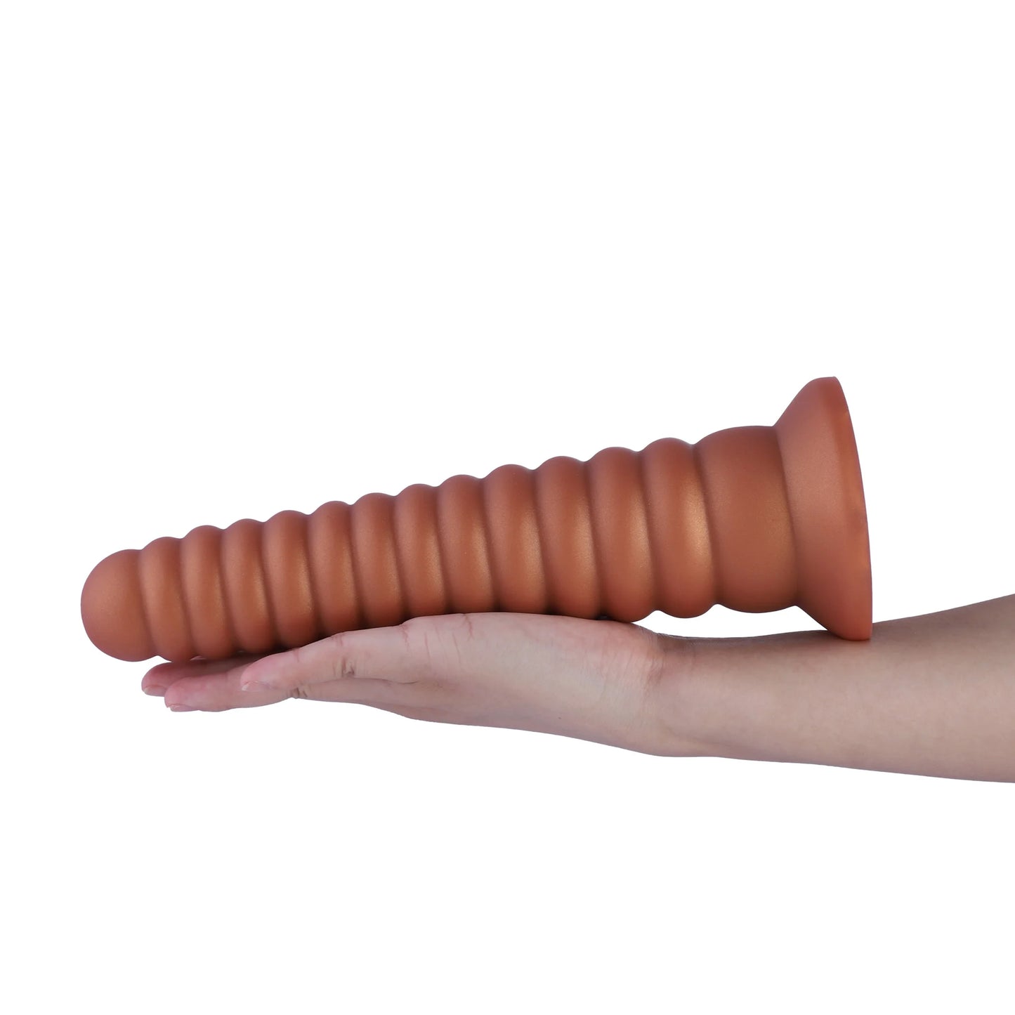 Experience Ultimate Stimulation with Anal Tower Ribbed Suction Cup Dildo - XXL Size (26 cm)
