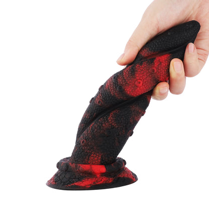 Fantasy Monster Dildo met Zuignap 21 cm Vlecht Slang - Realistisch Siliconen Speeltje voor Intens.