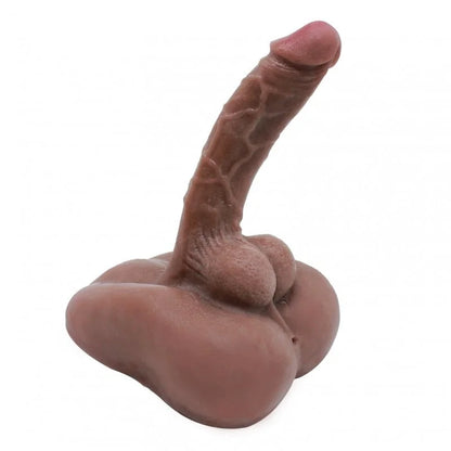 Realistic 2-in-1 Masturbator with Dildo & Anus - 18 cm Flexible Design for Ultimate Pleasure