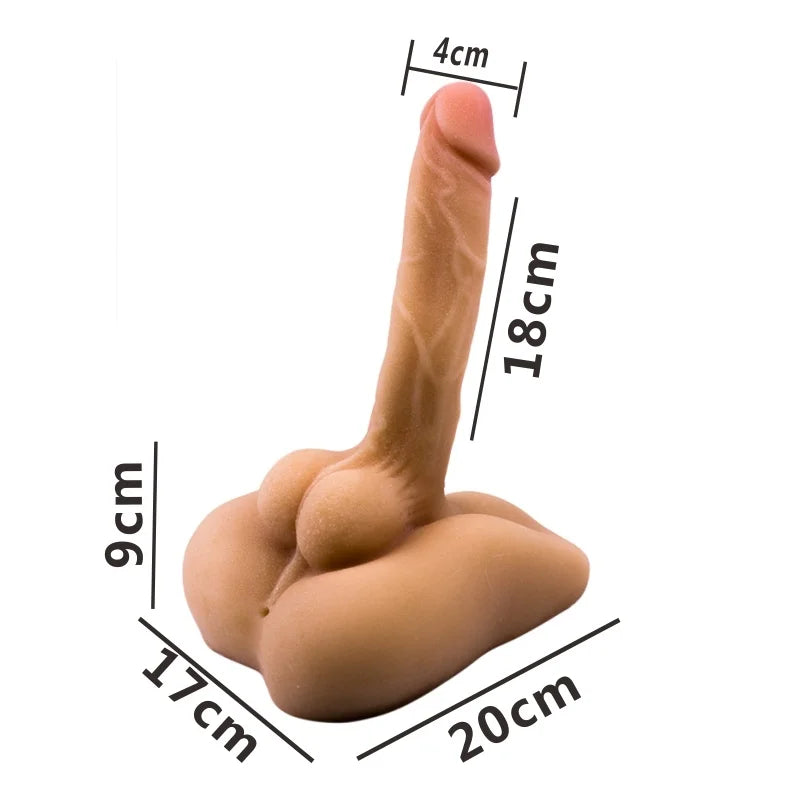 Taboo Toys Realistic Mega Dildo with Anus and Suction Cup - 18 cm for Ultimate Hands-Free.