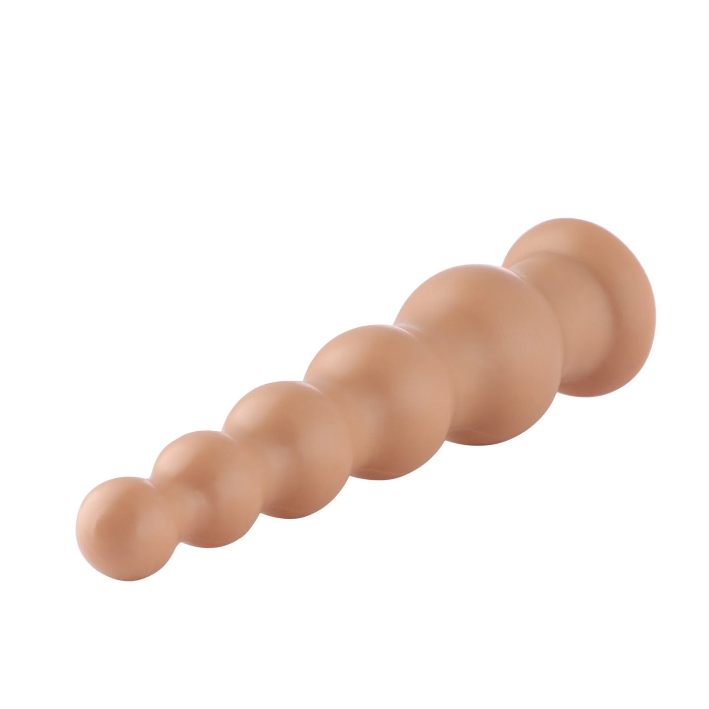 Ribbelige dildo 3XLR voor Auxfun Basic seksspeeltje beige 21 cm