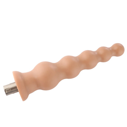 Ribbelige dildo 3XLR voor Auxfun Basic seksspeeltje beige 21 cm
