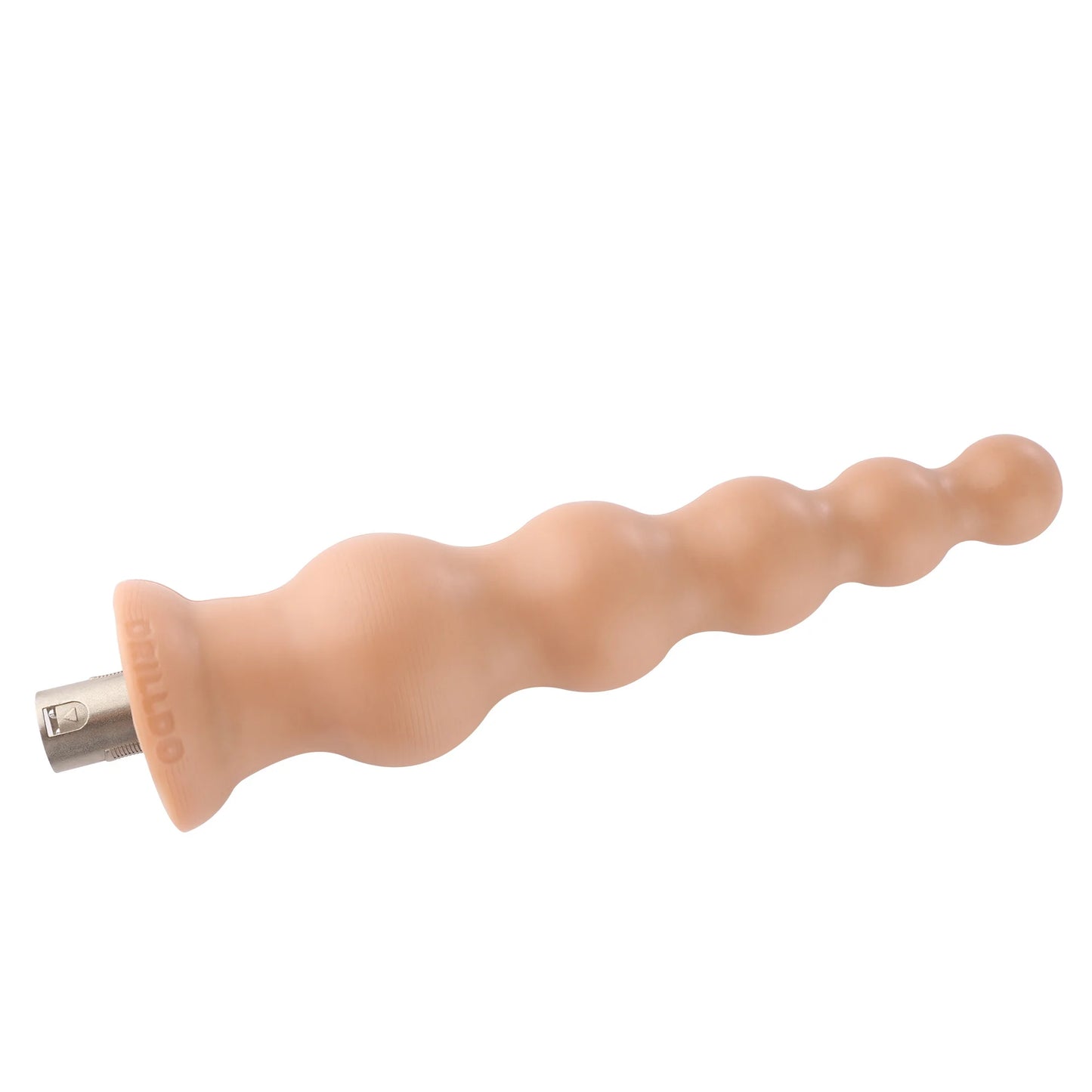 Ribbelige dildo 3XLR voor Auxfun Basic seksspeeltje beige 21 cm