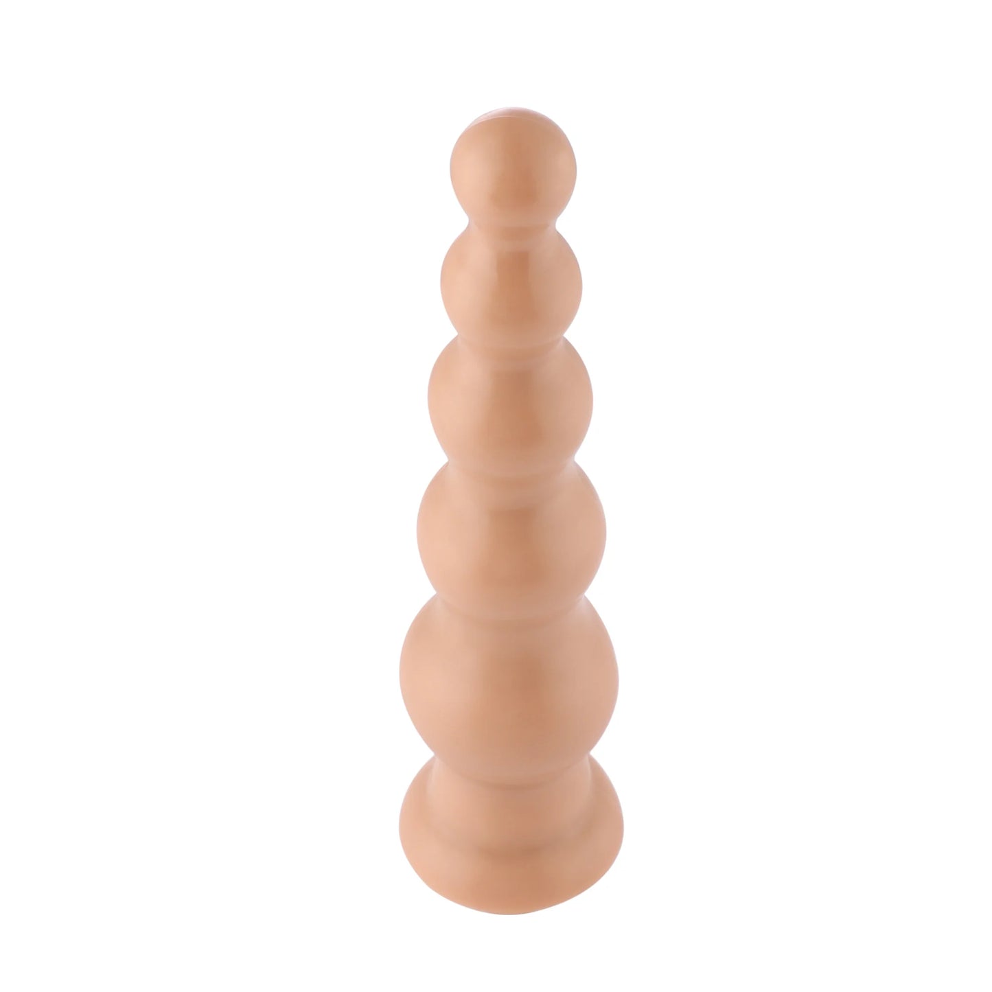Ribbelige dildo 3XLR voor Auxfun Basic seksspeeltje beige 21 cm