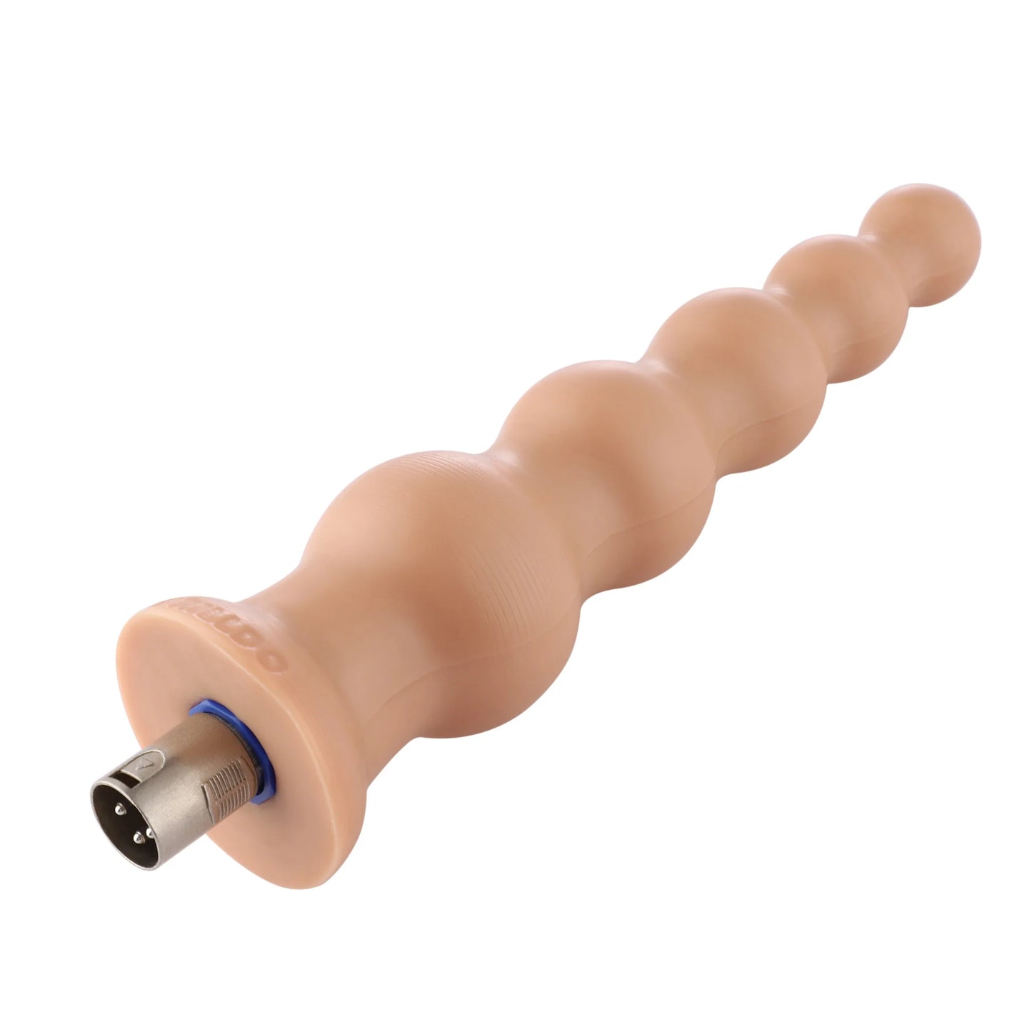 Ribbelige dildo 3XLR voor Auxfun Basic seksspeeltje beige 21 cm