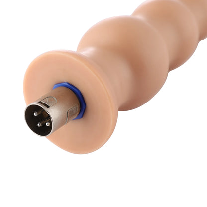 Ribbelige dildo 3XLR voor Auxfun Basic seksspeeltje beige 21 cm