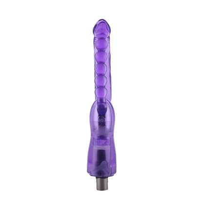 Dubbel geribbelde 3XLR dildo voor Auxfun Basic seksspeeltje 23 cm