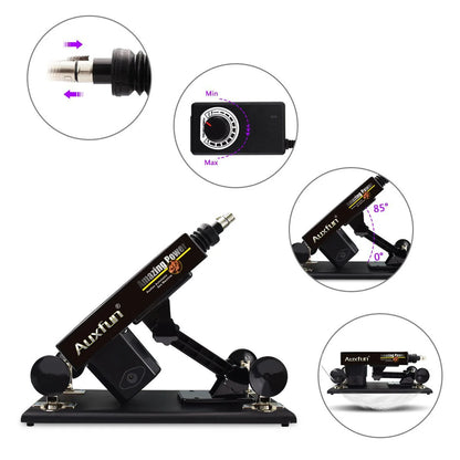 René Package Auxfun Basic Sex Machine With Dildo And Many Extras