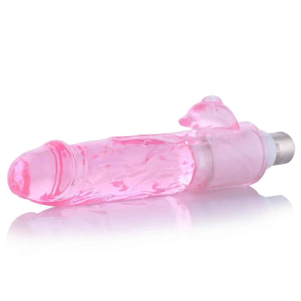 Dildo Pink with Clitoris Stimulation 3XLR Connector for the Auxfun Basic Sex Machine