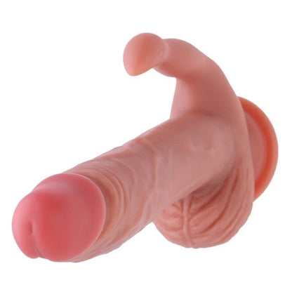 Siliconen zuignap konijn dildo 21 cm - Intense genot met clitorisstimulatie en sterk.