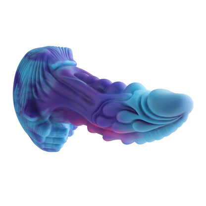 Vibrerende dildo met zuignap en app - 21 cm blauw | 10 vibratiemodi, realistische textuur,.