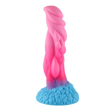 Wildolo® Fantasy zuignap dildo Nesbu - 21 cm lengte, extra gestructureerde schacht, handsfree plezier